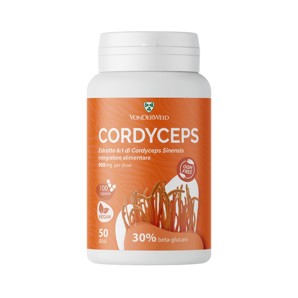 Cordyceps in Capsule - Integratore di Cordycep con 30% di Beta - Glucani