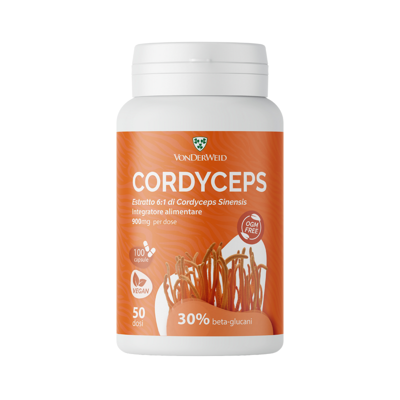 Cordyceps in Capsule - Integratore di Cordycep con 30% di Beta - Glucani