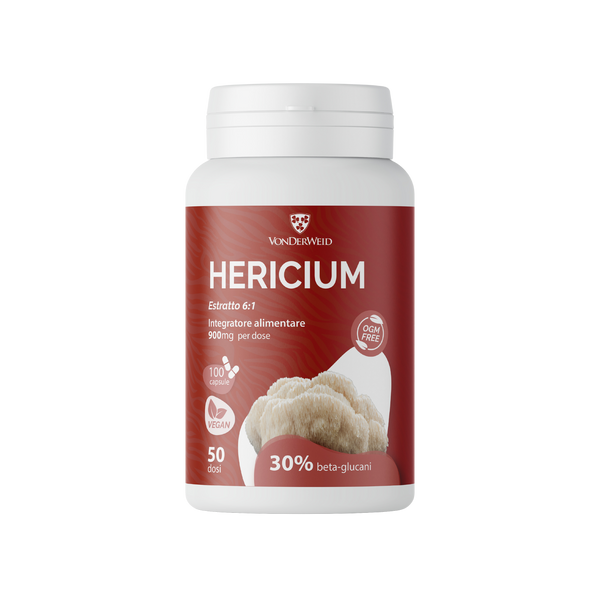 Hericium in Capsule - Integratore di Hericium Erinaceus con 30% di Beta - Glucani