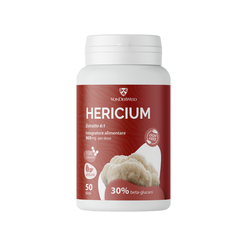 Hericium in Capsule - Integratore di Hericium Erinaceus con 30% di Beta - Glucani