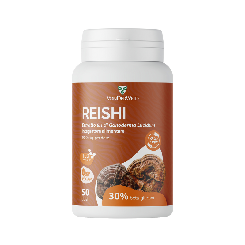 Reishi in Capsule - Integratore di Ganoderma Lucidum con 30% di Beta - Glucani