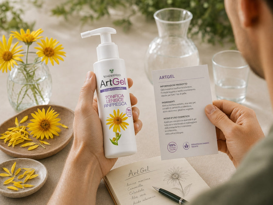 artgel Vonderweid in mano con foglio informativo