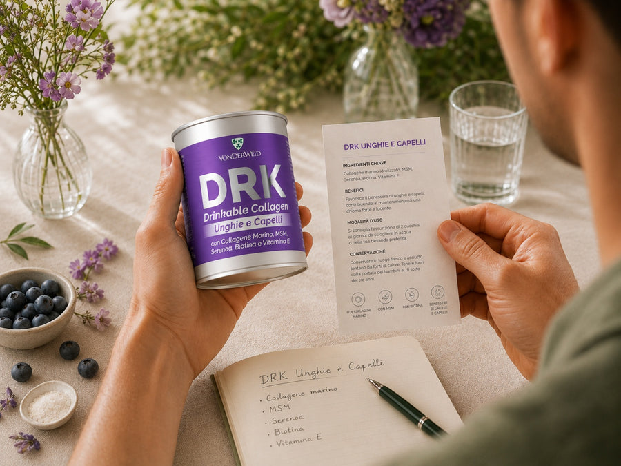 drk capelli unghie Vonderweid in mano con foglio informativo